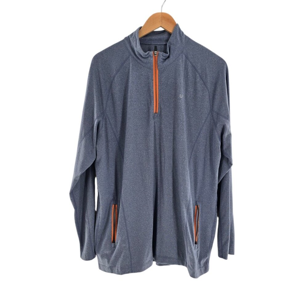 UNTUCKit Pullover Mens XL‎ Blue Quarter Zip Pullover Stretch Performance Golf